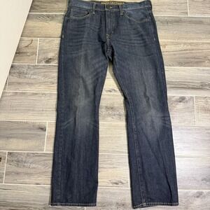 American Eagle Jeans Mens Tag:‎ 34x32 Act: 38x32 Original Straight Dk Wash